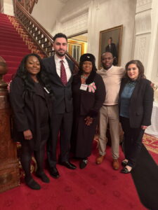 Pictured are Kristen Picot (President & Executive in charge, Cornerstone America), Rhoda Hornmenoo (SVP of Special Programs), and Nick Gallardo (CFO), alongside Rep. Zack Hawkins and Monique Hosley Hyman. Together, they represent the heart of CJF America’s mission to empower underserved communities through innovation, education, and leadership.